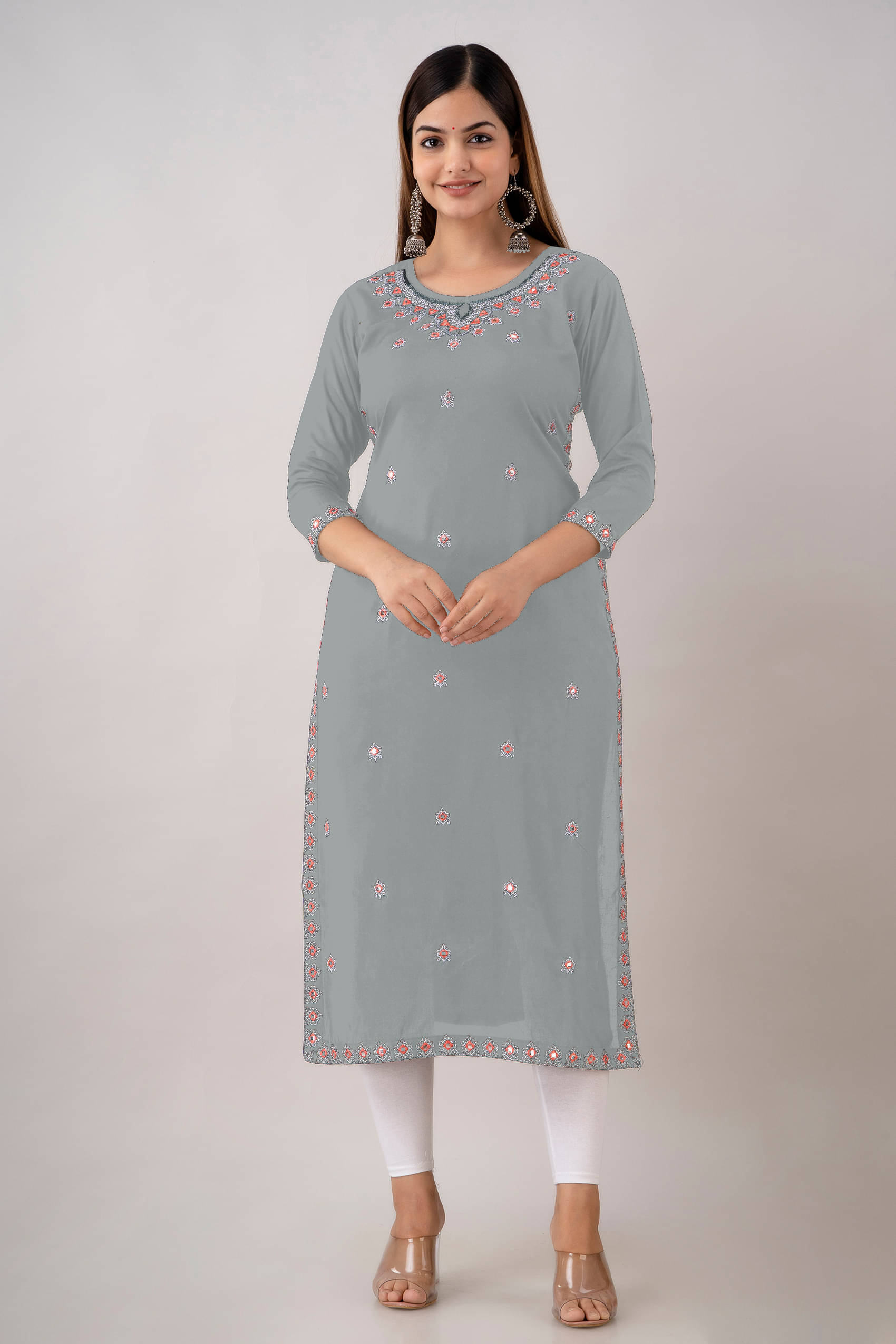 Kapadia - Grey Rayon Women's Straight Kurti ( Pack of 1 )     			Kapadia - Grey Rayon Women's Straight Kurti ( Pack of 1 )