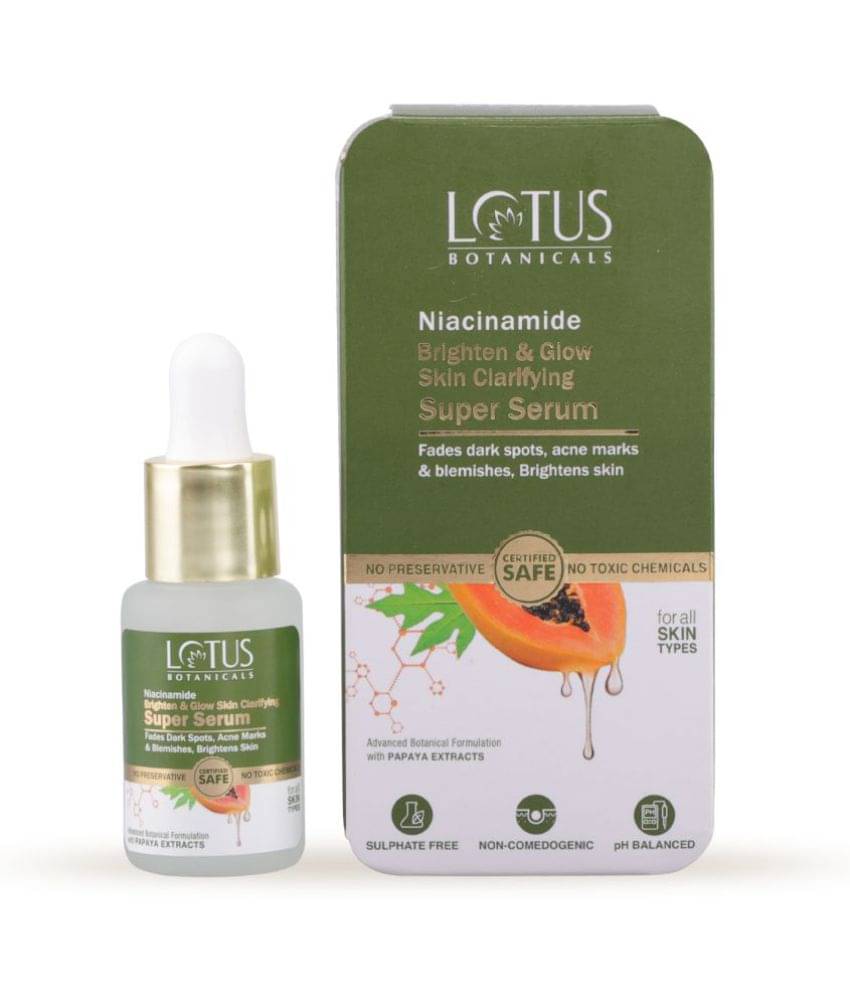 Lotus Botanicals Niacinamide & Papaya Brighten &Glow Skin Super Serum, All Skin Type, 14Ml Lotus Botanicals Niacinamide & Papaya Brighten &Glow Skin Super Serum, All Skin Type, 14Ml