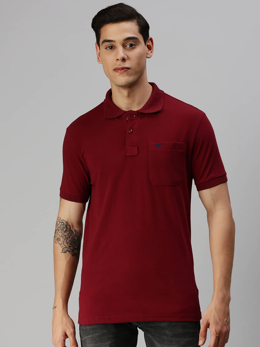 ONN Pack of 1 Cotton Blend Regular Fit Solid Half Sleeves Men's Polo T Shirt ( Maroon ) ONN Pack of 1 Cotton Blend Regular Fit Solid Half Sleeves Men's Polo T Shirt ( Maroon )
