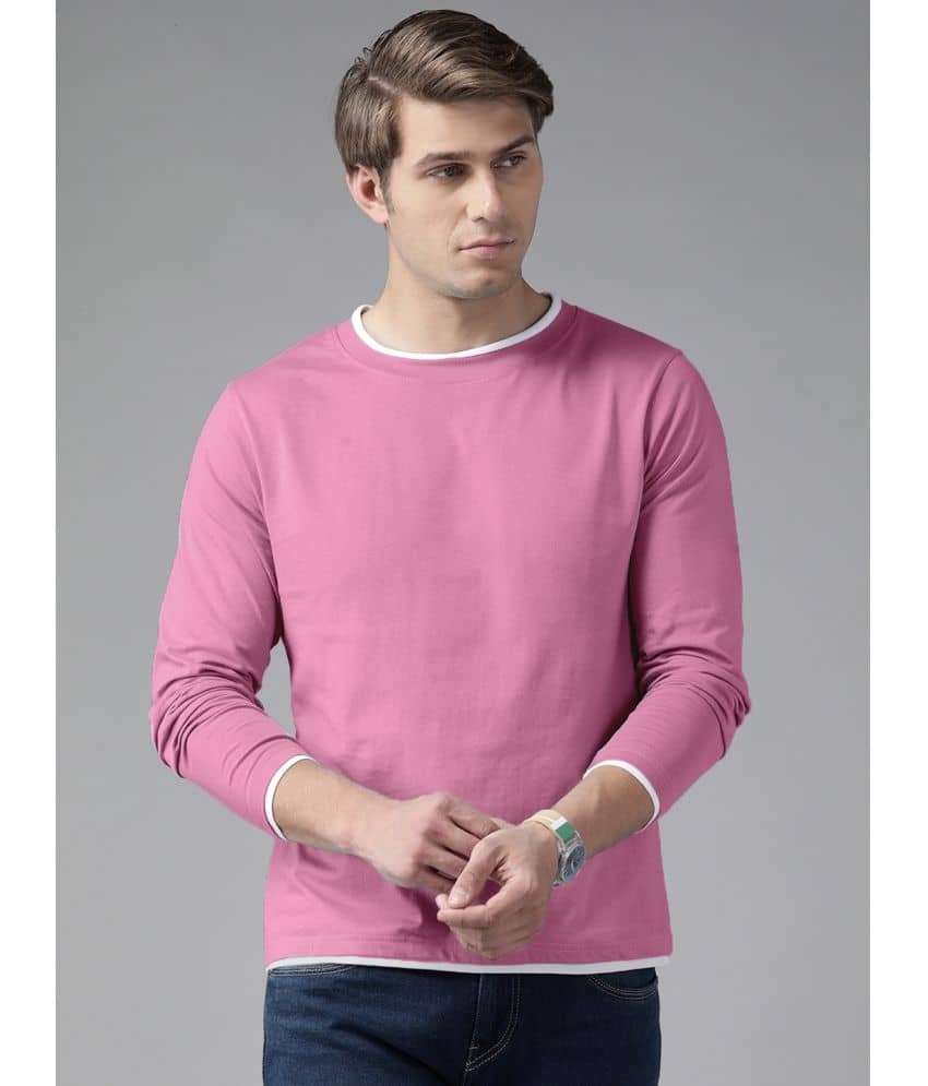 The Dry State - Pink Cotton Regular Fit Men's T-Shirt ( Pack of 1 )