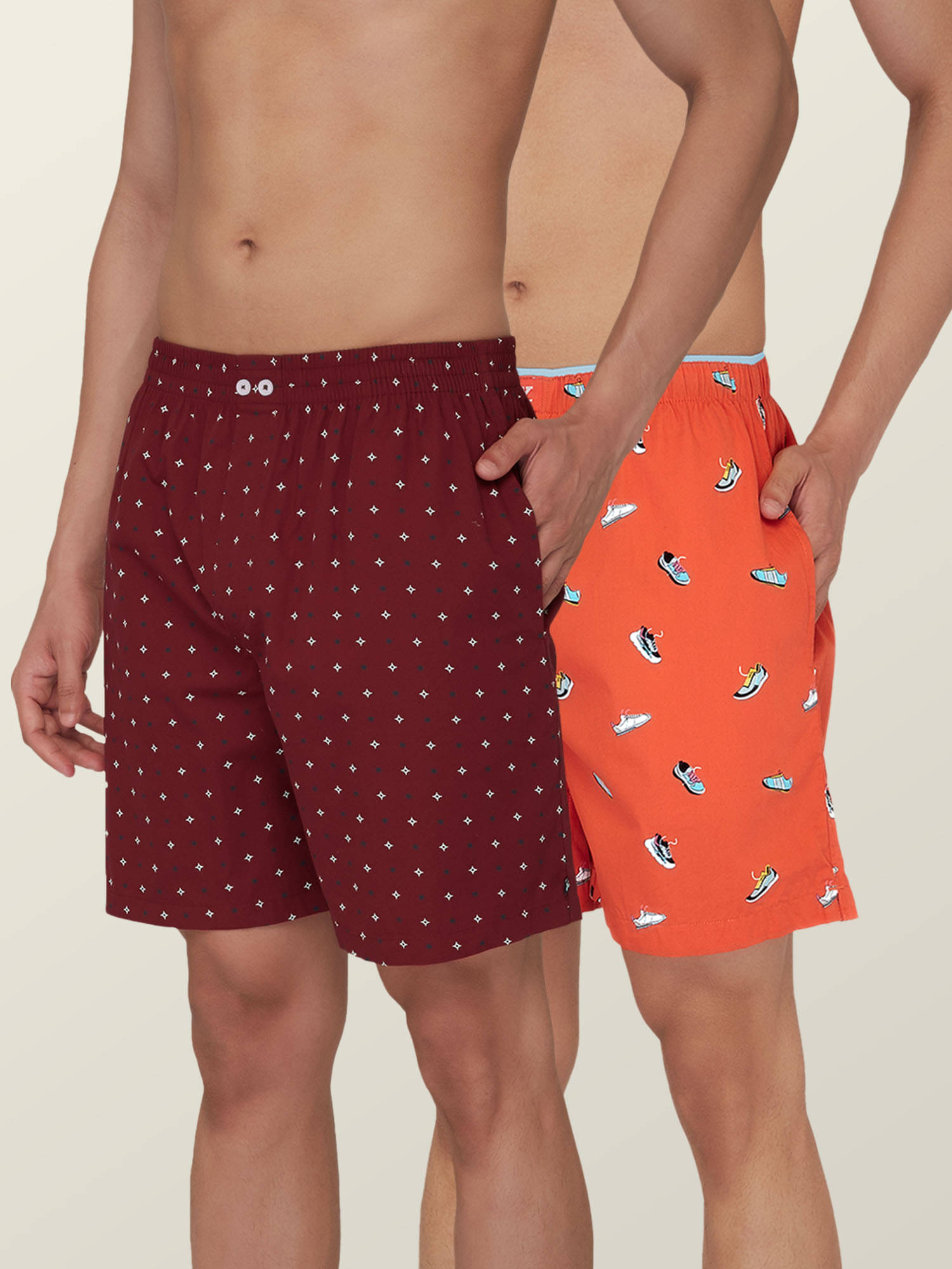 XYXX Pack of 2 Cotton Blend Boxers For Men's ( Red ) XYXX Pack of 2 Cotton Blend Boxers For Men's ( Red )