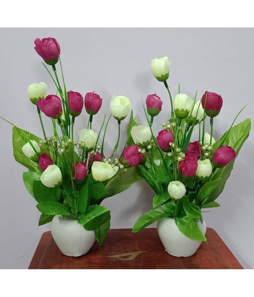     			BAARIG - Purple Rose Artificial Flower ( Pack of 2 )