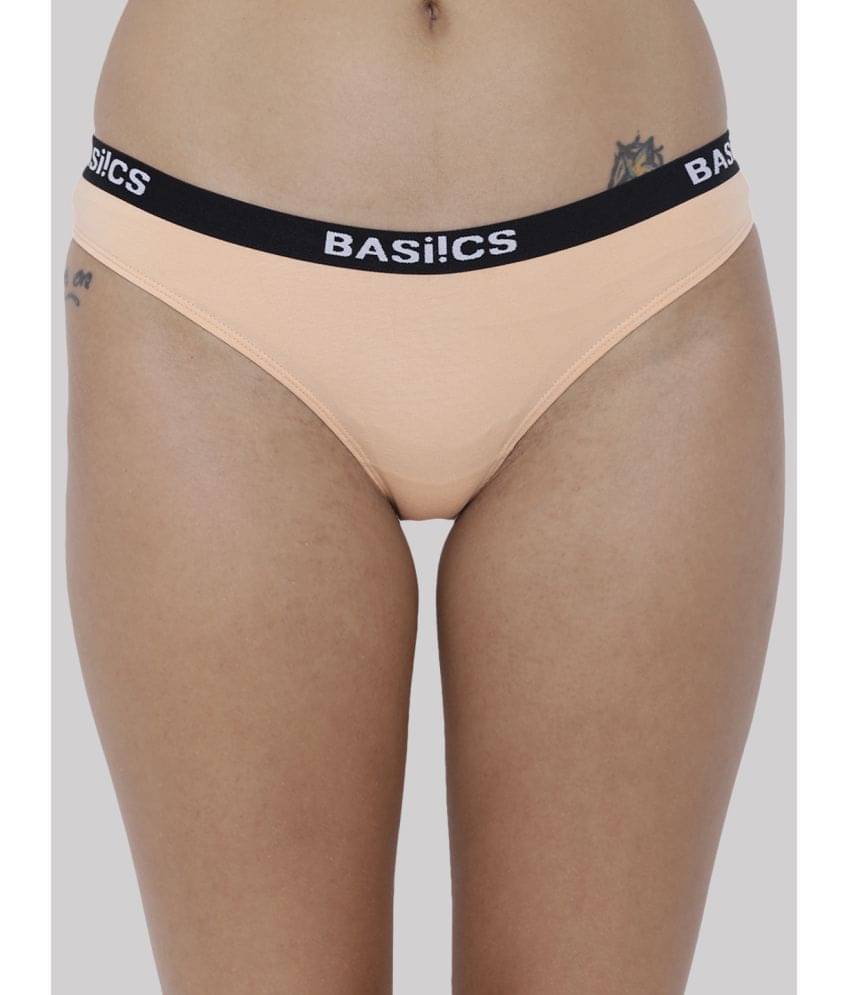 BASIICS By La Intimo Cotton Lycra Solid Women's Bikini ( Beige ) BCPBR08 BASIICS By La Intimo Cotton Lycra Solid Women's Bikini ( Beige ) BCPBR08