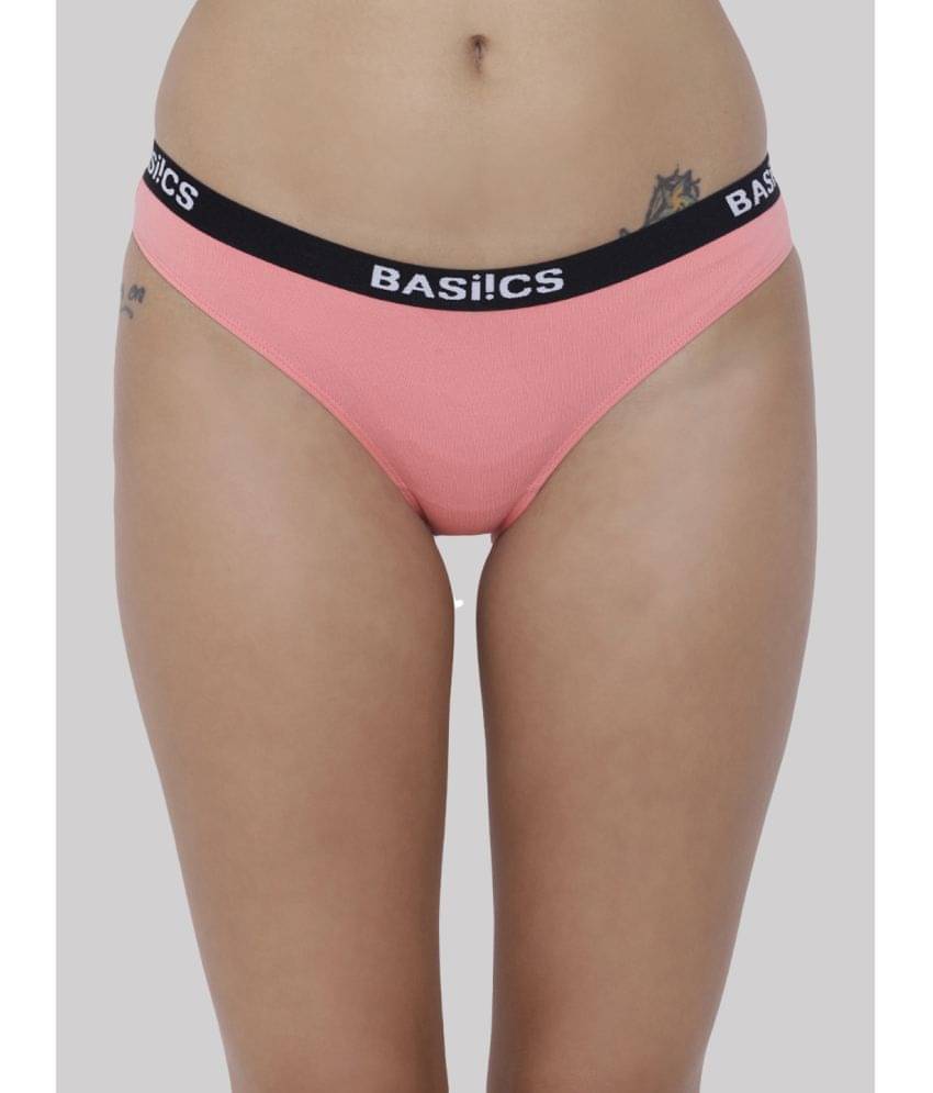 BASIICS By La Intimo Cotton Lycra Solid Women's Bikini ( Coral ) BCPBR08 BASIICS By La Intimo Cotton Lycra Solid Women's Bikini ( Coral ) BCPBR08
