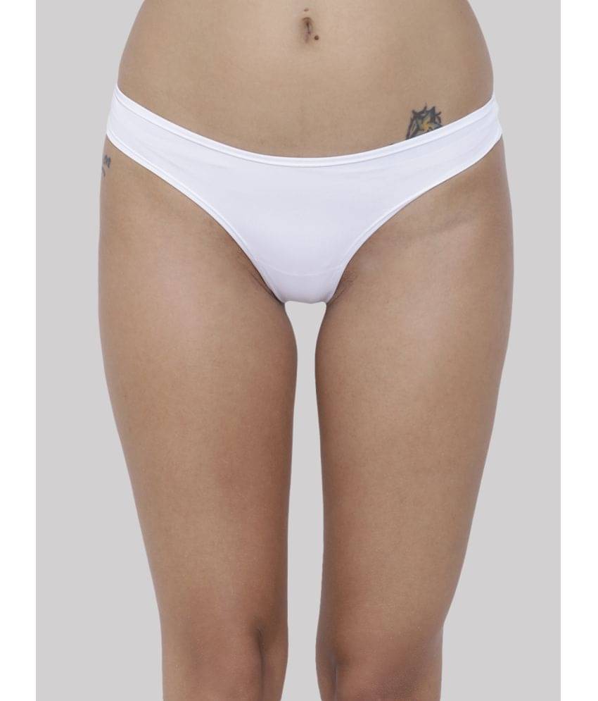 BASIICS By La Intimo Polyester Solid Women's Bikini ( White ) BCPSS01 BASIICS By La Intimo Polyester Solid Women's Bikini ( White ) BCPSS01