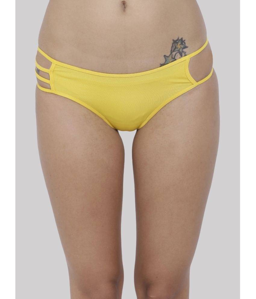BASIICS By La Intimo Polyester Solid Women's Hipster ( Yellow ) BCPBK03 BASIICS By La Intimo Polyester Solid Women's Hipster ( Yellow ) BCPBK03