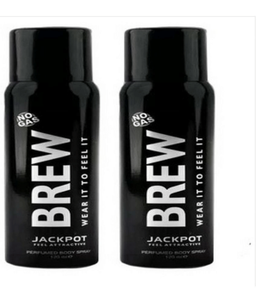     			Brew - BREW 2 JACPOT  120ML EACH, Deodorant Spray for Men,Women 300 ml ( Pack of 2 )