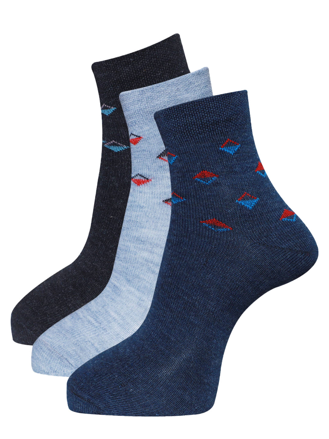 Dollar - Woollen Men's Self Design Multicolor Ankle Length Socks ( Pack of 3 ) - Socks | Buy online on ZillyBuy