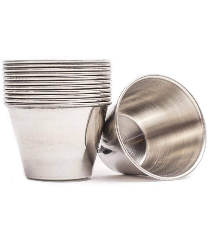 Dynore - Sauce Cup 75 ml Stainless Steel Chip&Dip Bowl 75 mL ( Set of 12 ) Dynore - Sauce Cup 75 ml Stainless Steel Chip&Dip Bowl 75 mL ( Set of 12 )