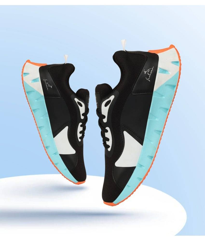 Figor Stylish/Party Wear/Running - Black Men's Sneakers     			Figor Stylish/Party Wear/Running - Black Men's Sneakers