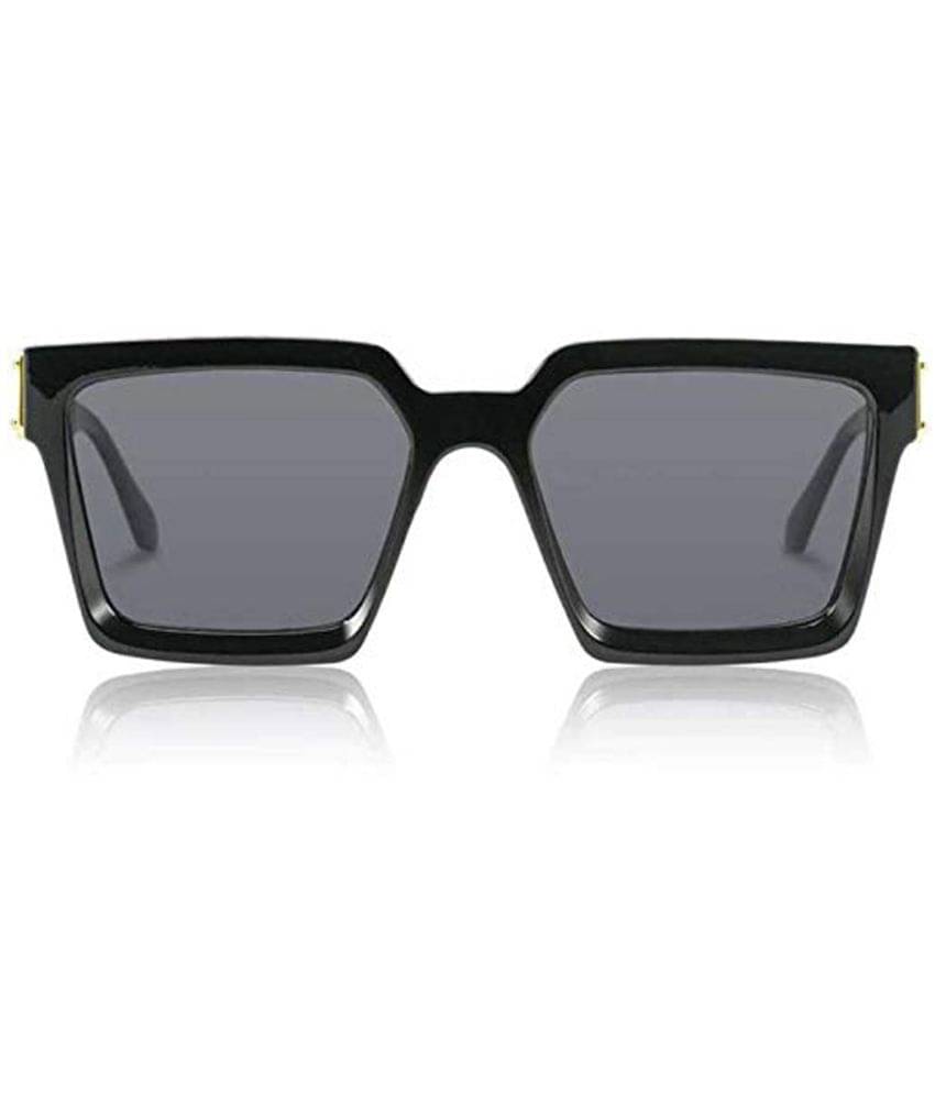 Kanny Devis - Black Rectangular Sunglasses ( Pack of 1 ) Kanny Devis - Black Rectangular Sunglasses ( Pack of 1 )