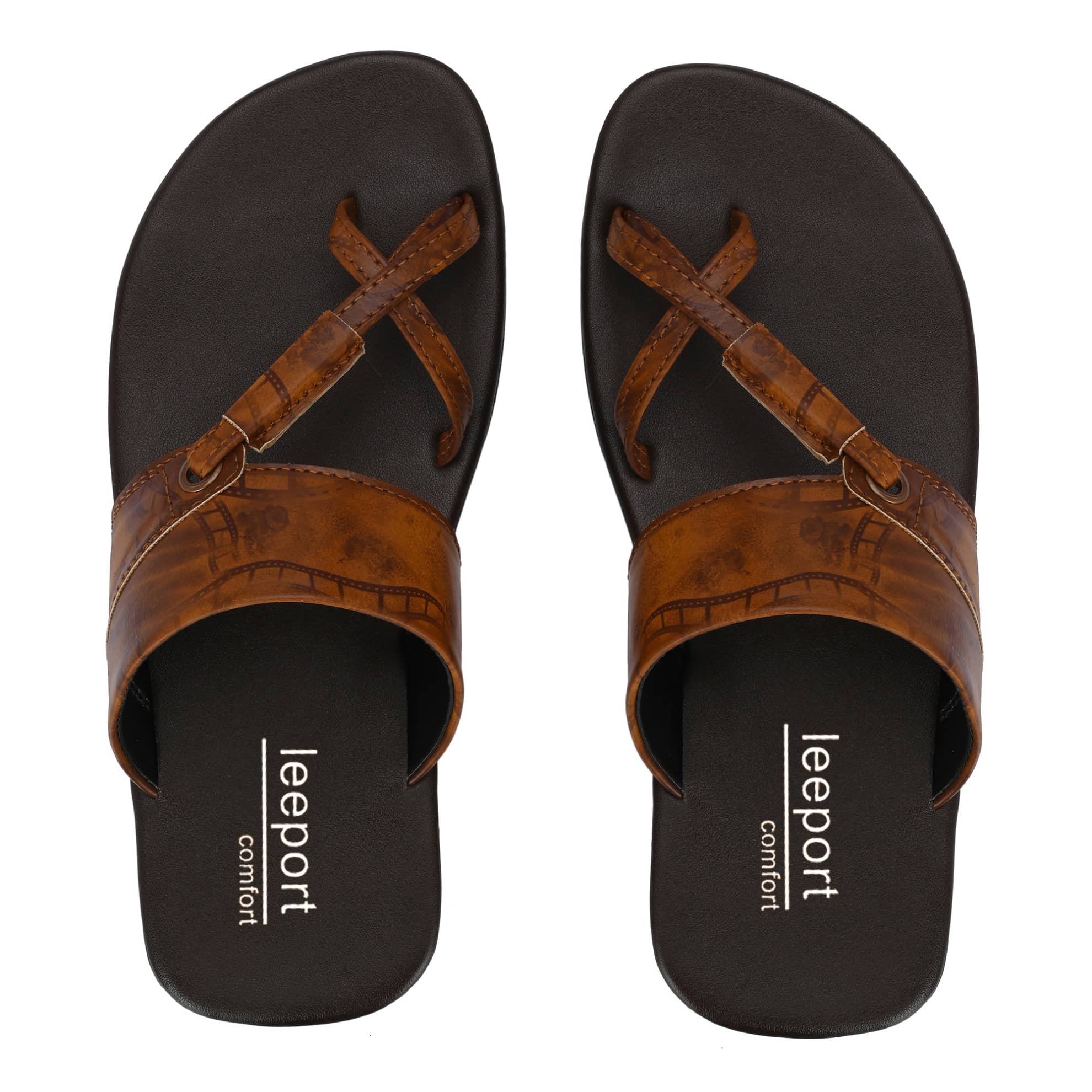 Leeport - Camel Men's Leather Slipper