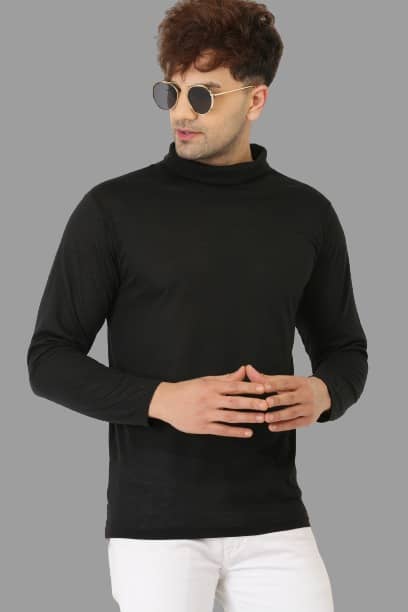 Leotude Pack of 1 Cotton Blend Regular Fit Men's T-Shirt ( Black )