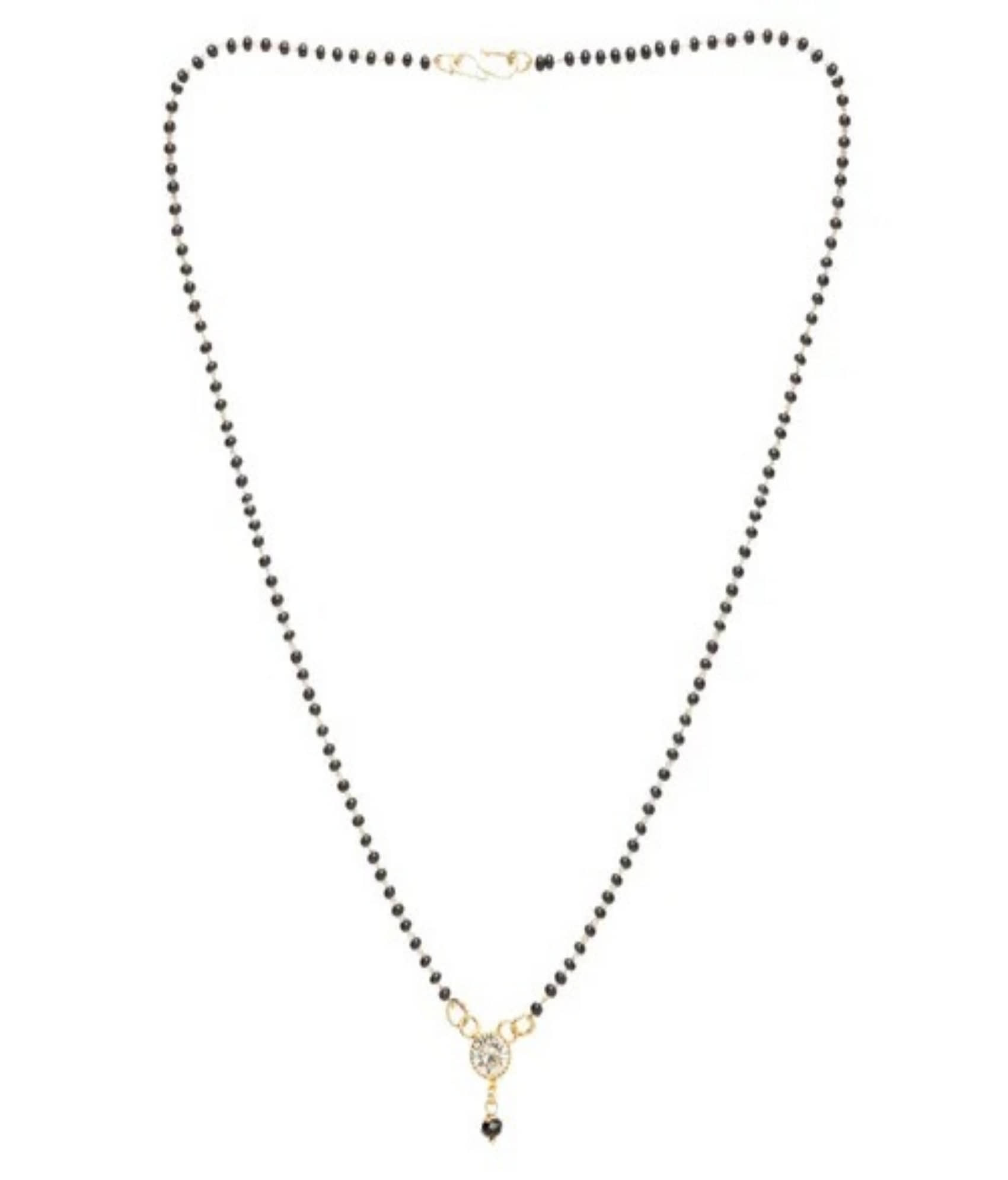PUJVI - Black Mangalsutra ( Pack of 1 )