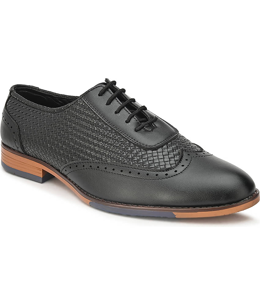 Sir Corbett - Black Men's Brogue Formal Shoes - Formal Shoes | Buy online on ZillyBuy