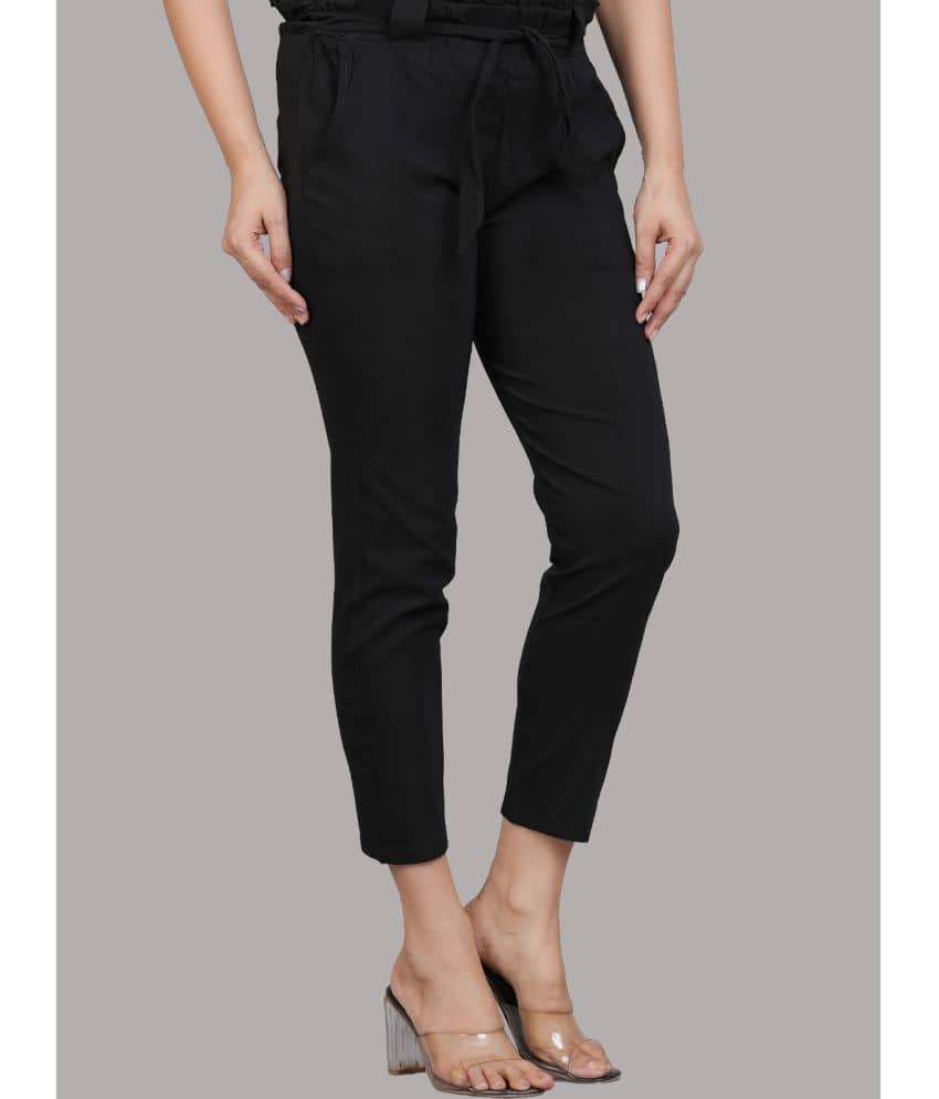 Yash Gallery - Black Lycra Regular Women's Casual Pants ( Pack of 1 ) - Trousers | Buy online on ZillyBuy