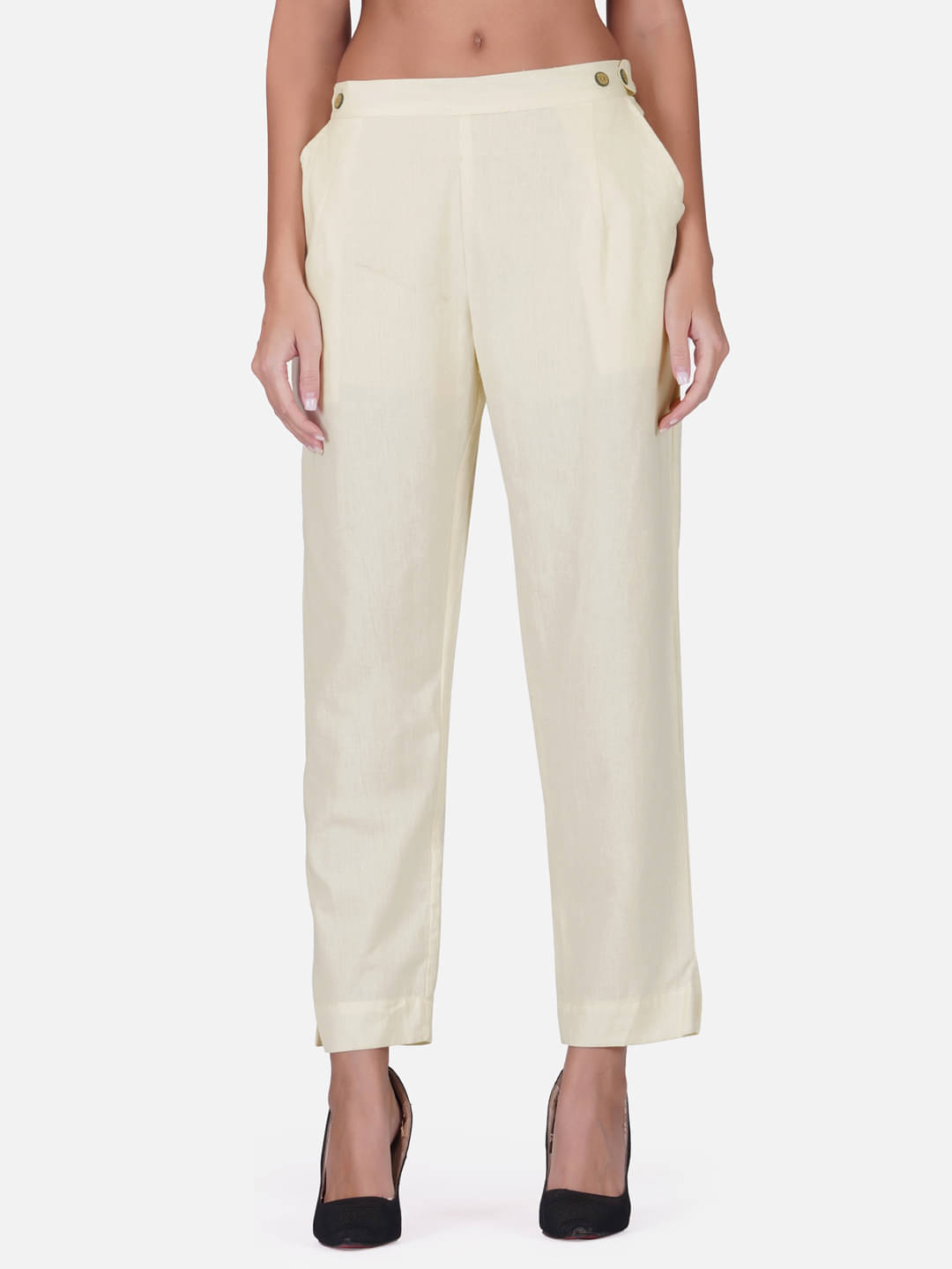     			fabcoast - Cotton Regular Fit Cream Women's Jeggings ( Pack of 1 )