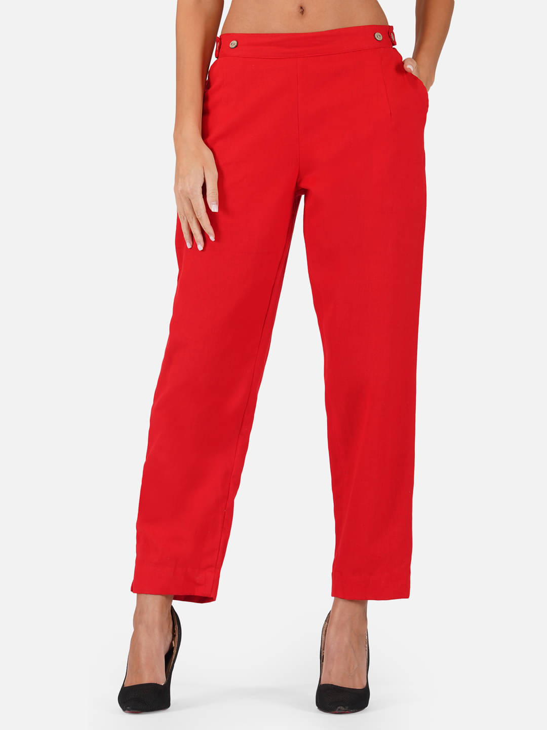     			fabcoast - Cotton Regular Fit Red Women's Jeggings ( Pack of 1 )