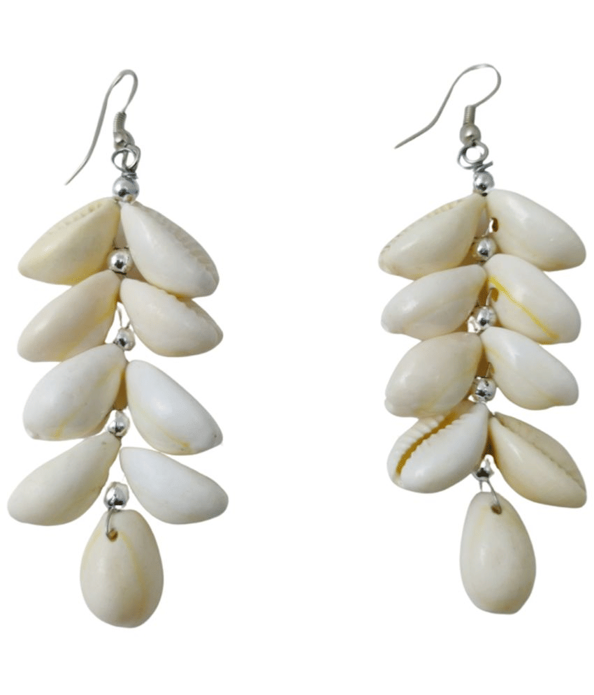 gilher - White Drop Earrings ( Pack of 1 ) - Earrings | Buy online on ZillyBuy