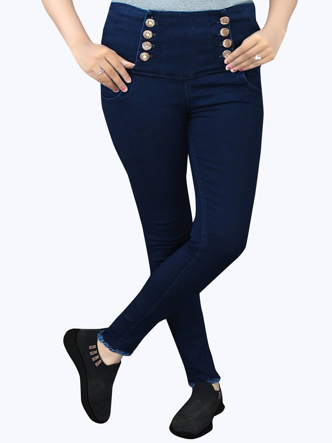     			AngelFab - Blue Denim Skinny Fit Women's Jeans ( Pack of 1 )