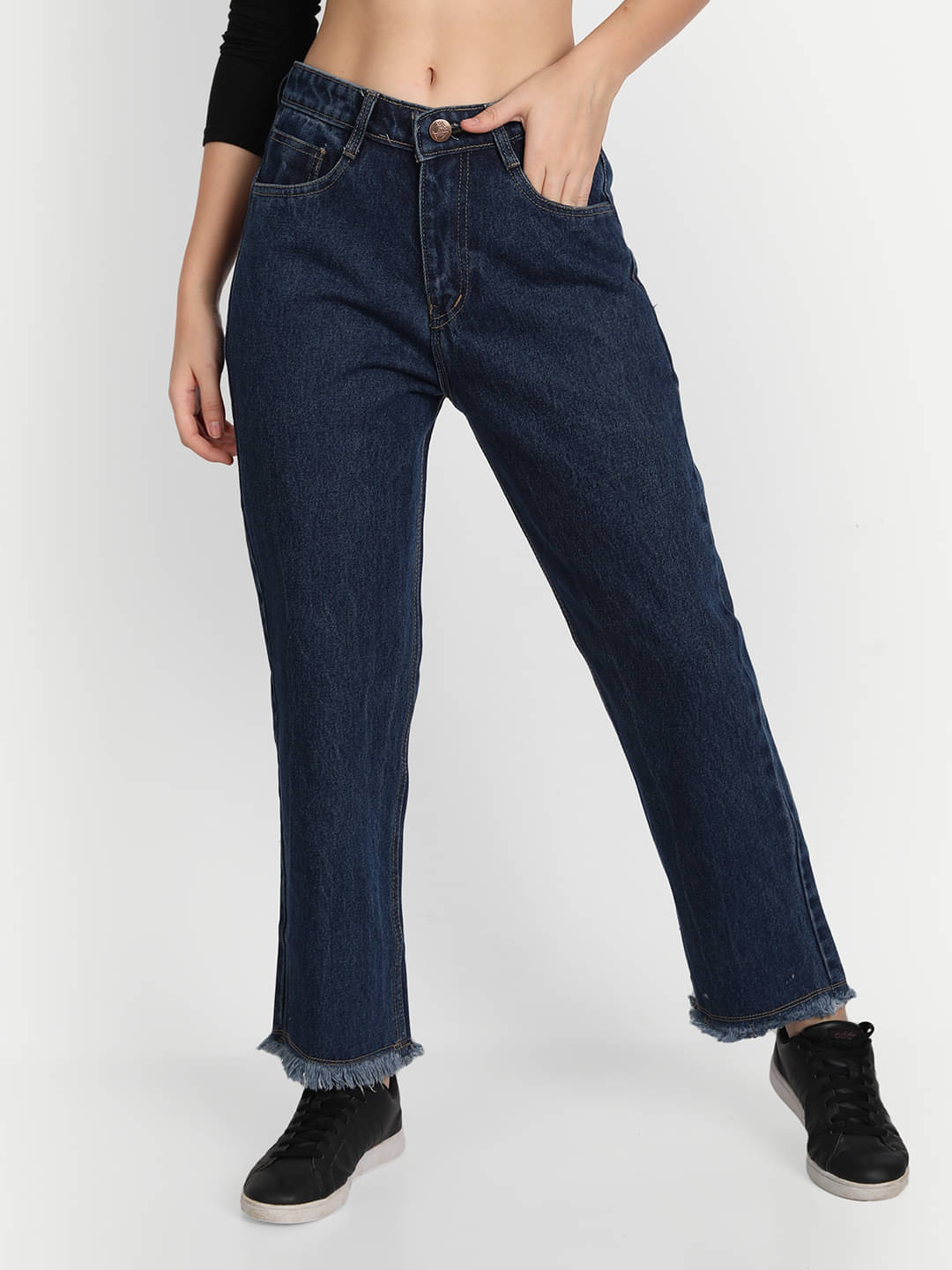     			AngelFab - Blue Denim Straight Fit Women's Jeans ( Pack of 1 )