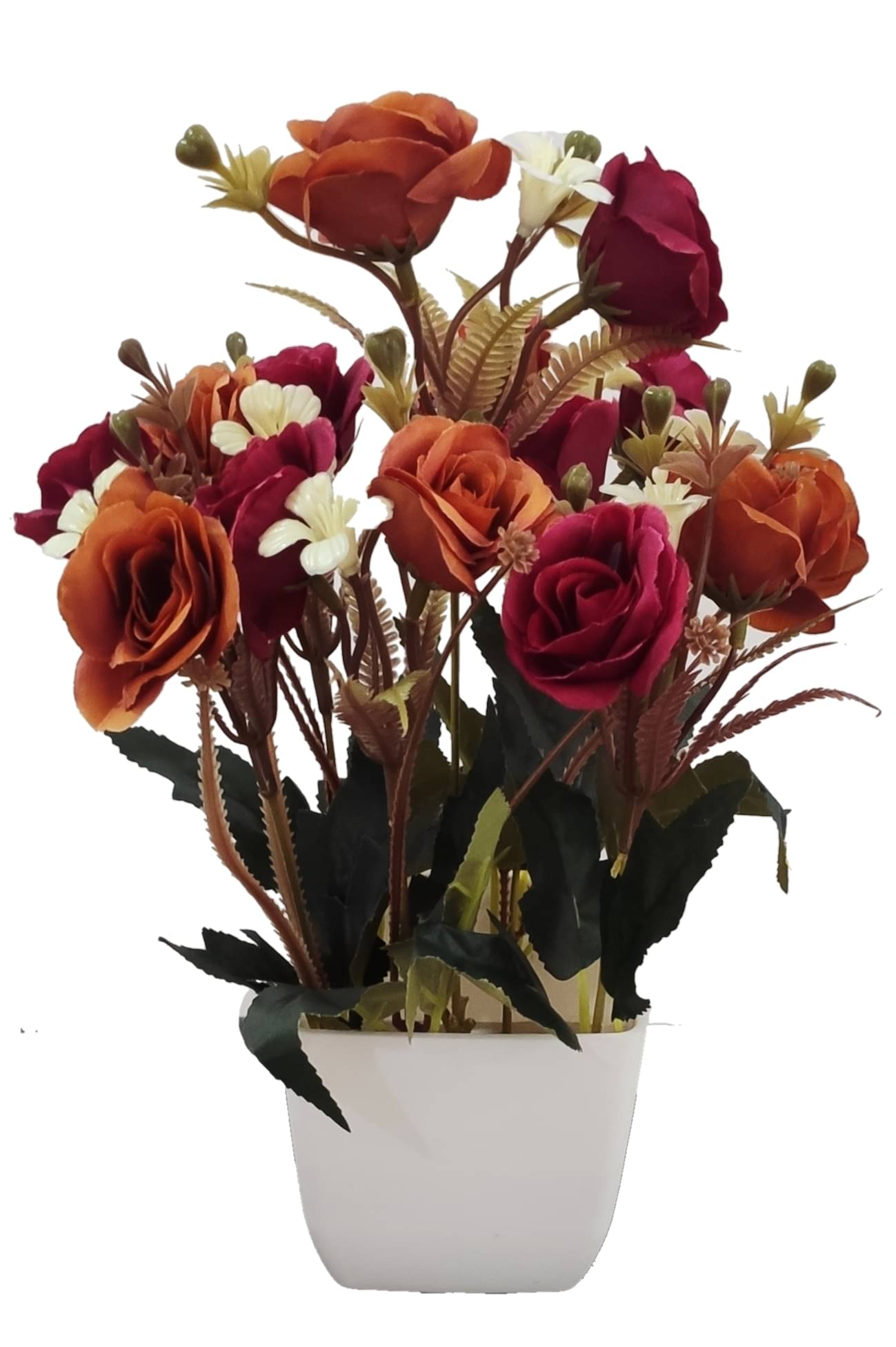     			BAARIG - Maroon Rose Artificial Flower ( Pack of 1 )