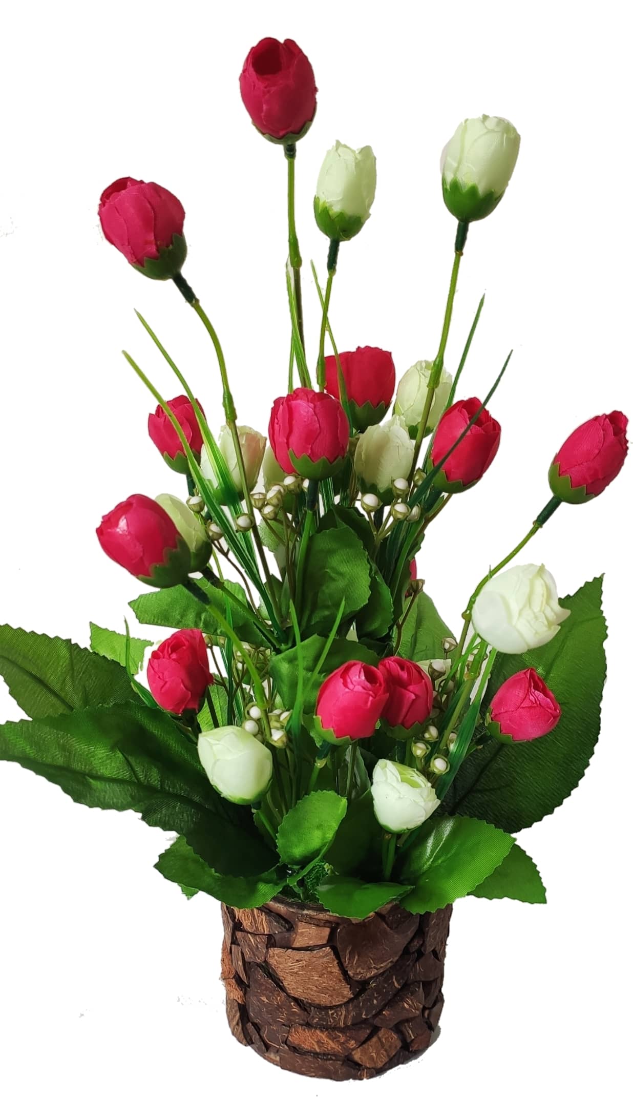 BAARIG - Pink Rose Artificial Flower ( Pack of 1 )