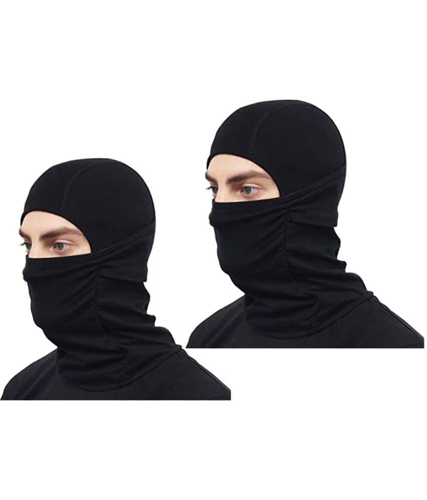Bentag Black Polyester Anti Pollution Mask ( Pack of 2 )