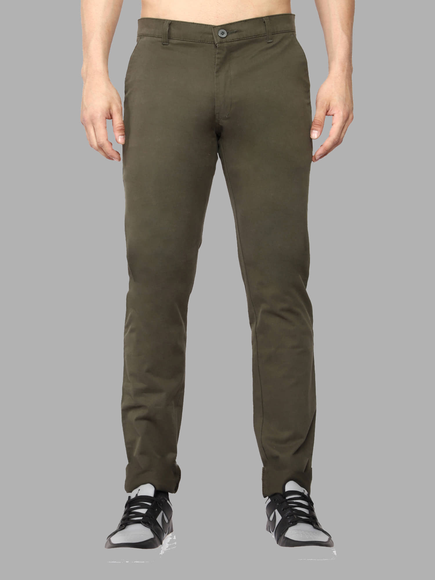JB JUST BLACK Dark Green Regular Chinos ( Pack of 1 ) - Trousers | Buy online on ZillyBuy