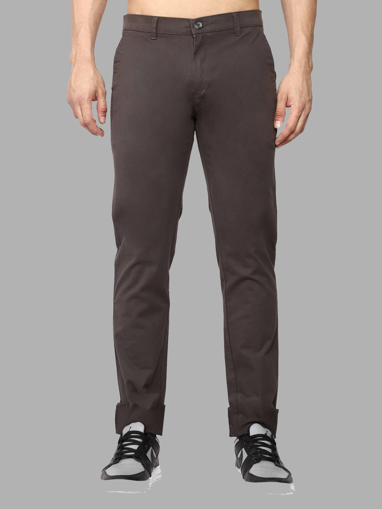 JB JUST BLACK Dark Grey Regular Chinos ( Pack of 1 ) - Trousers | Buy online on ZillyBuy