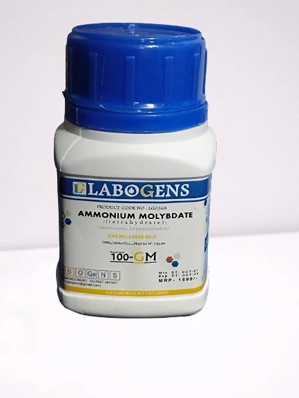     			AMMONIUM MOLYBDATE ( TETRAHYDRATE) 100GM