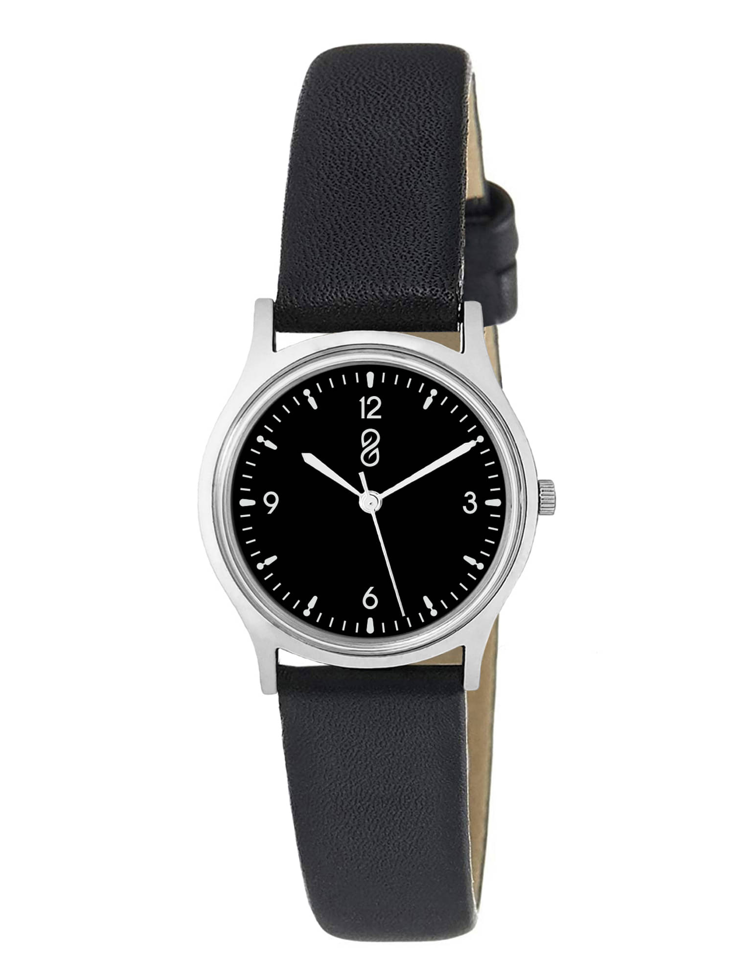     			DIGITRACK - Black Leather Analog Womens Watch