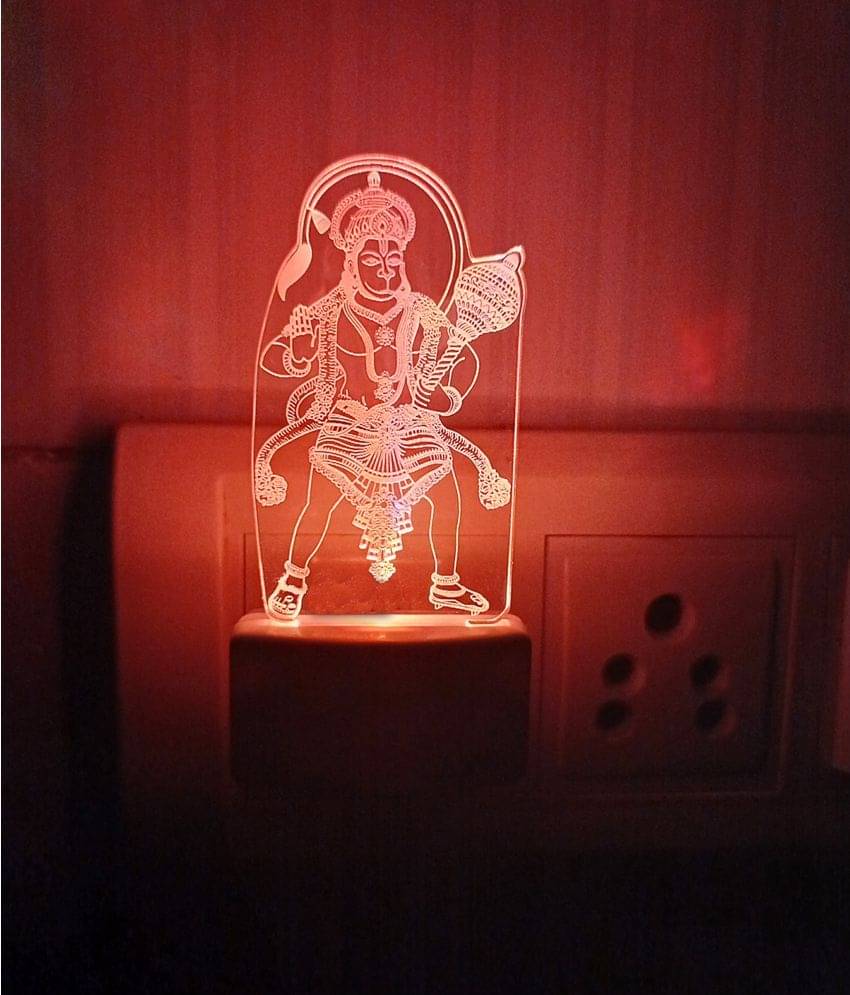 DIONA Night Lamp Hanuman Maruti Bajarangbali LED Bedroom, Mandir, Pooja Room DIONA Night Lamp Hanuman Maruti Bajarangbali LED Bedroom, Mandir, Pooja Room