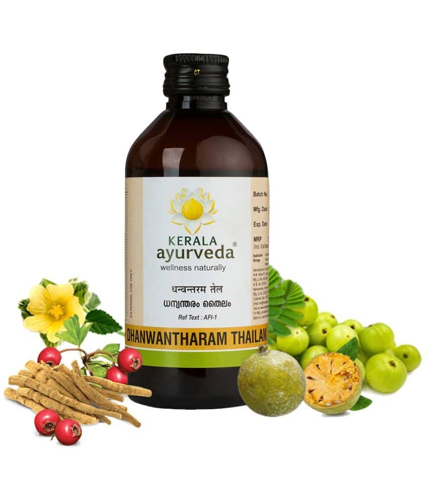 Kerala Ayurveda Dhanwantharam Thailam 200 Ml | For Pre & Post Natal Massage | Soothing Massage Oil For Pregnant Belly | For Pregnancy Massage