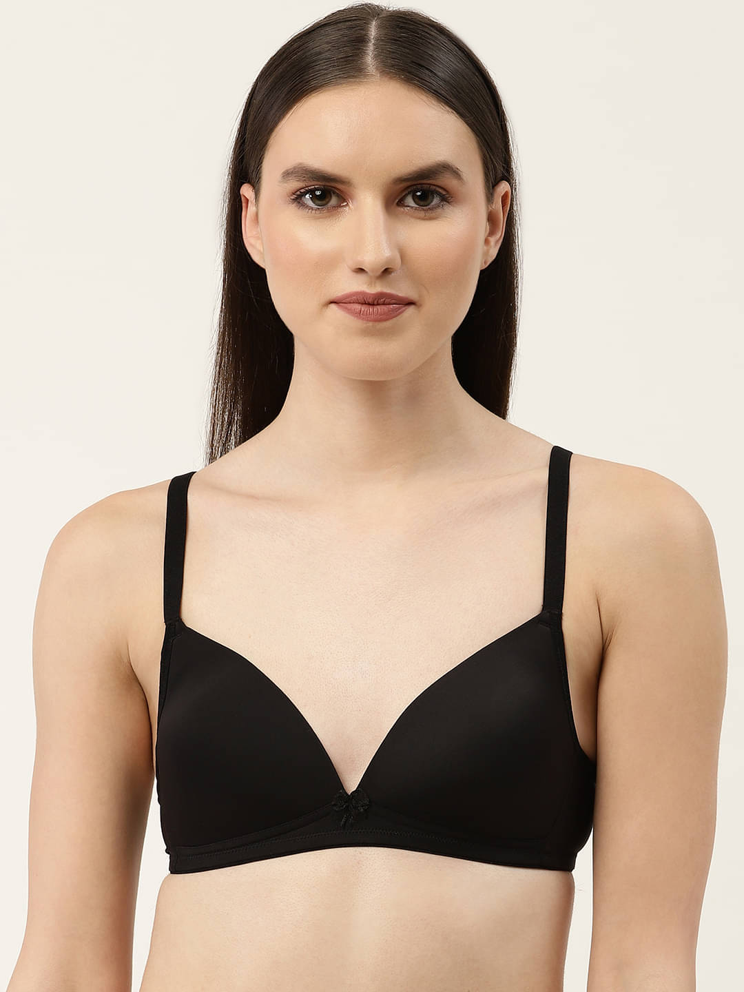     			Leading Lady Polyester Lightly Padded Women's T-Shirt Bra ( Black )