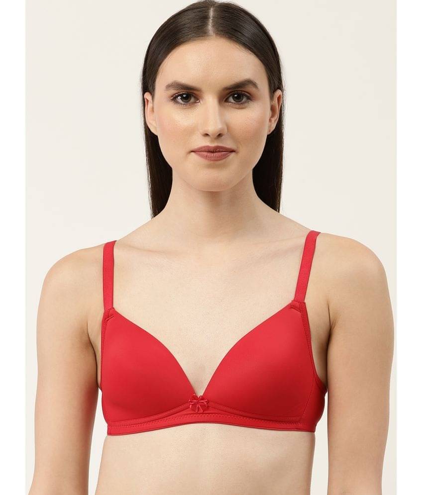 Leading Lady Polyester Lightly Padded Women's T-Shirt Bra ( Red ) Leading Lady Polyester Lightly Padded Women's T-Shirt Bra ( Red )