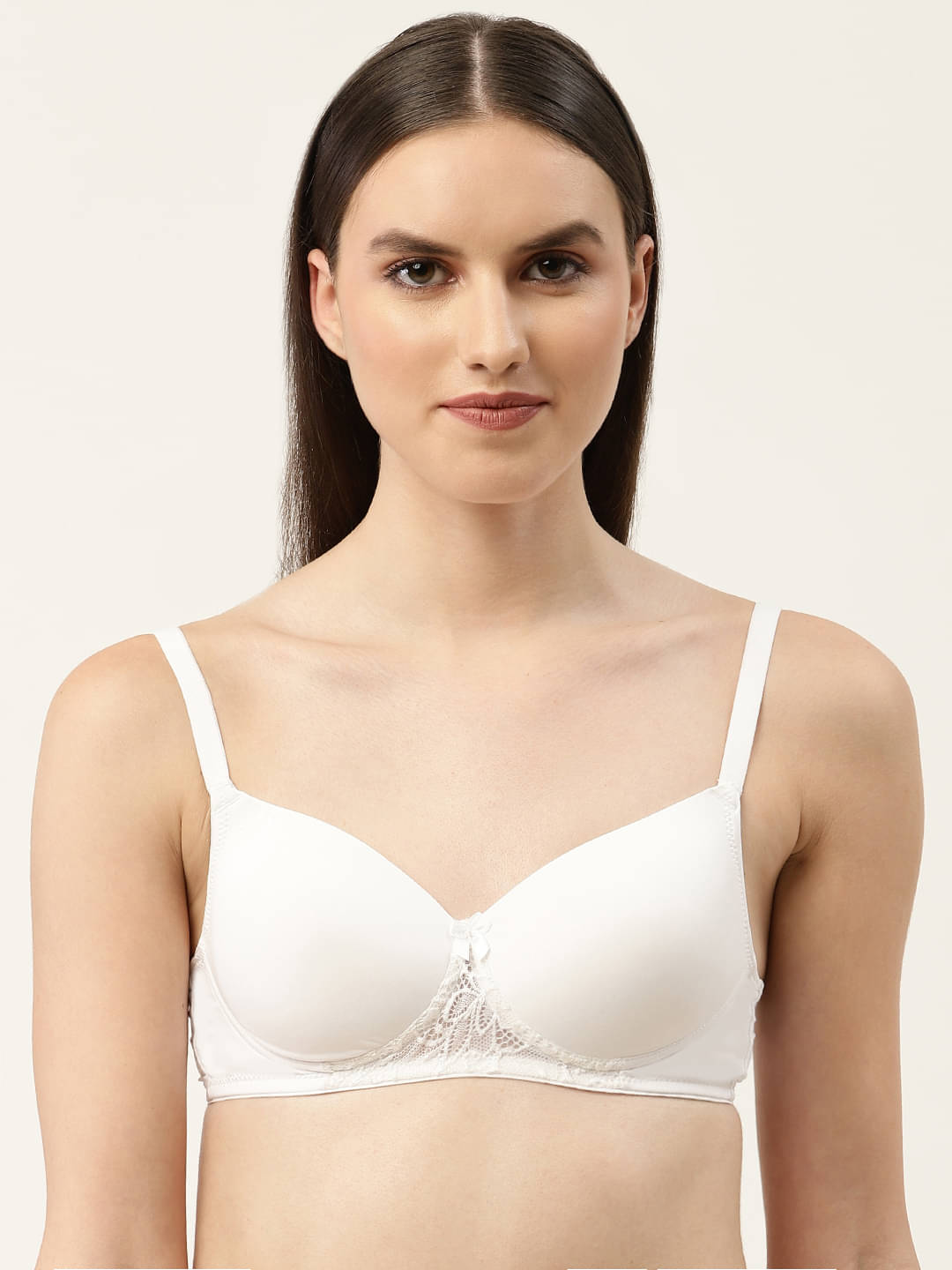     			Leading Lady Polyester Lightly Padded Women's T-Shirt Bra ( White )