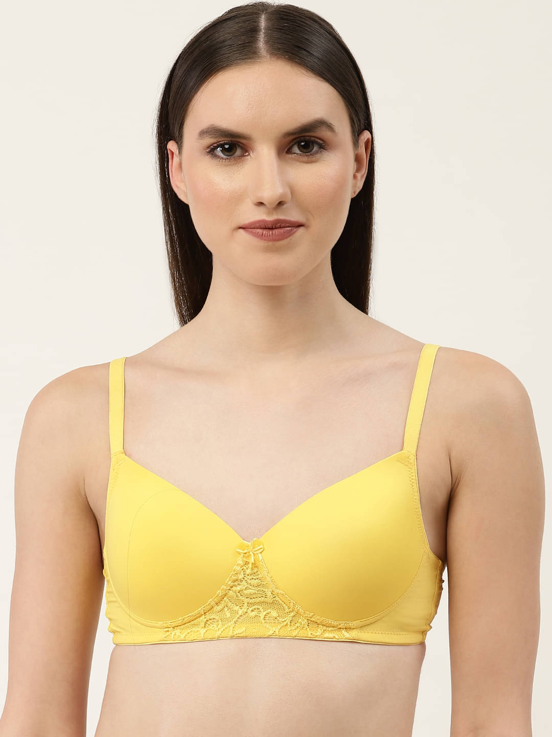     			Leading Lady Polyester Lightly Padded Women's T-Shirt Bra ( Yellow )