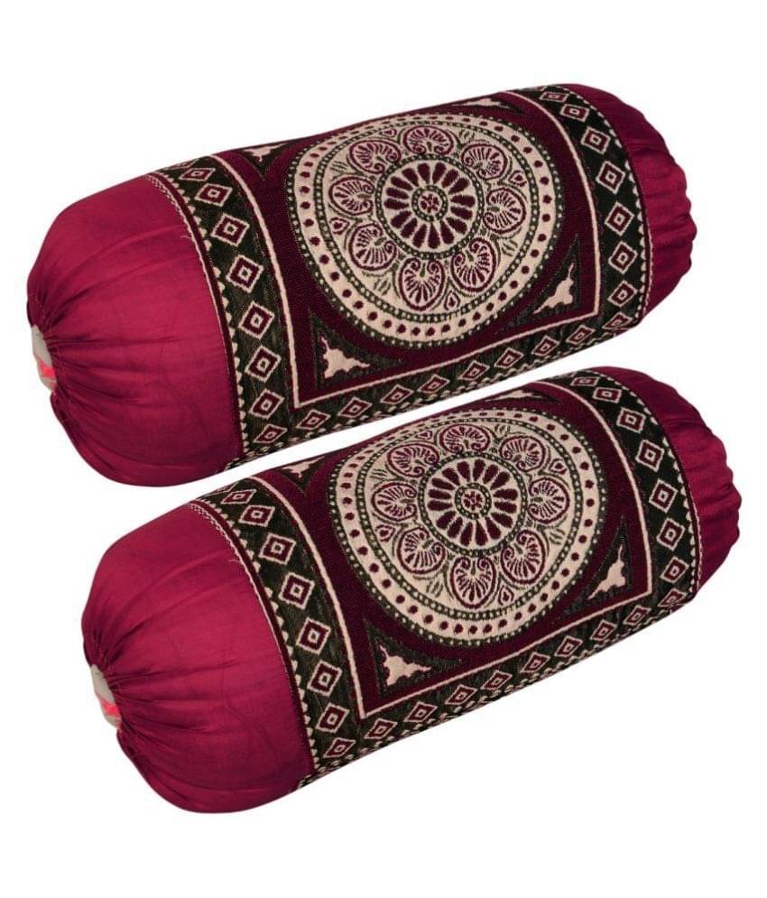 MAHALUXMI COLLECTION Set of 2 Cotton Bolster Covers MAHALUXMI COLLECTION Set of 2 Cotton Bolster Covers