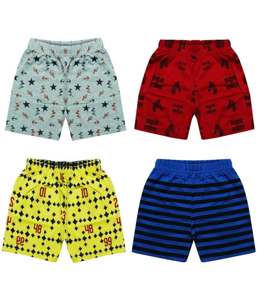 MIST N FOGG Pack of 4 Cotton Blend Shorts For Boys ( Multi ) - Shorts | Buy online on ZillyBuy