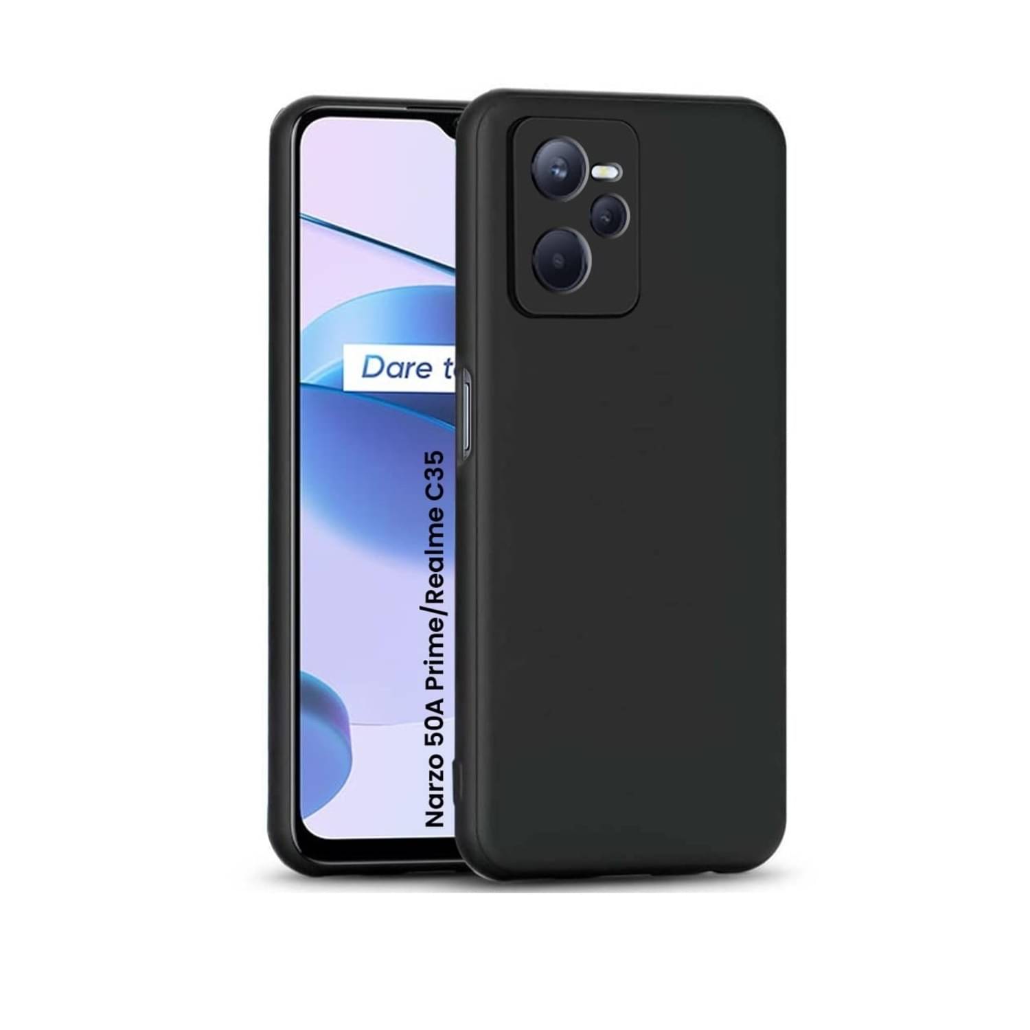 Spectacular Ace - Black Silicon Plain Cases Compatible For Realme C35 ( Pack of 1 )     			Spectacular Ace - Black Silicon Plain Cases Compatible For Realme C35 ( Pack of 1 )
