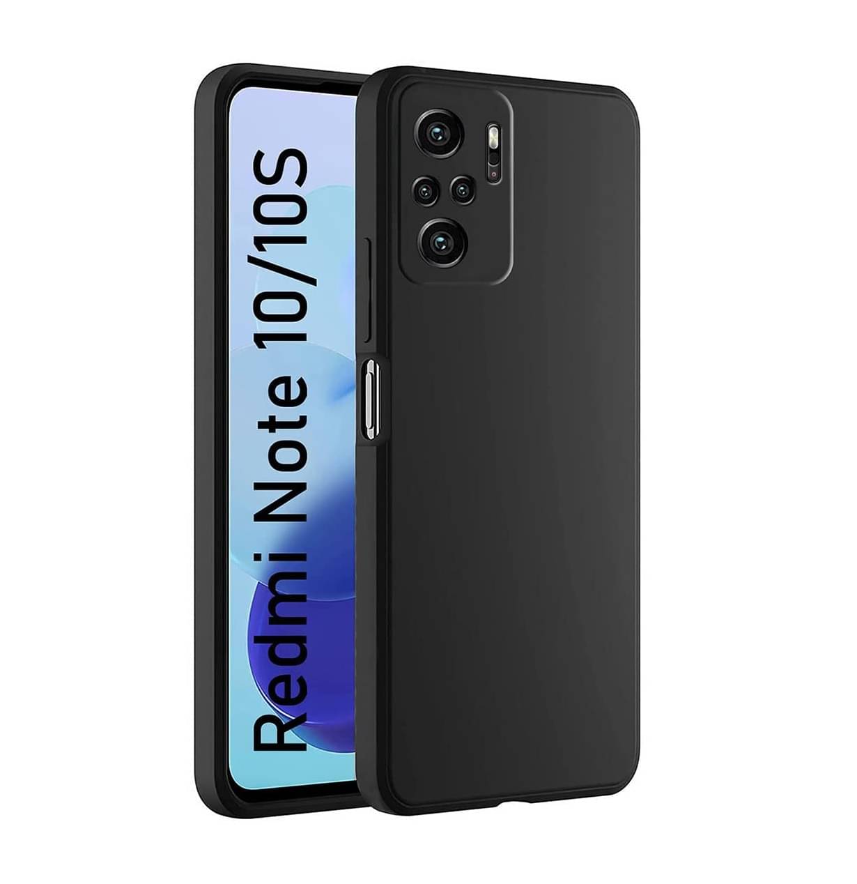 Spectacular Ace - Black Silicon Plain Cases Compatible For Xiaomi Redmi Note 10s ( Pack of 1 )     			Spectacular Ace - Black Silicon Plain Cases Compatible For Xiaomi Redmi Note 10s ( Pack of 1 )