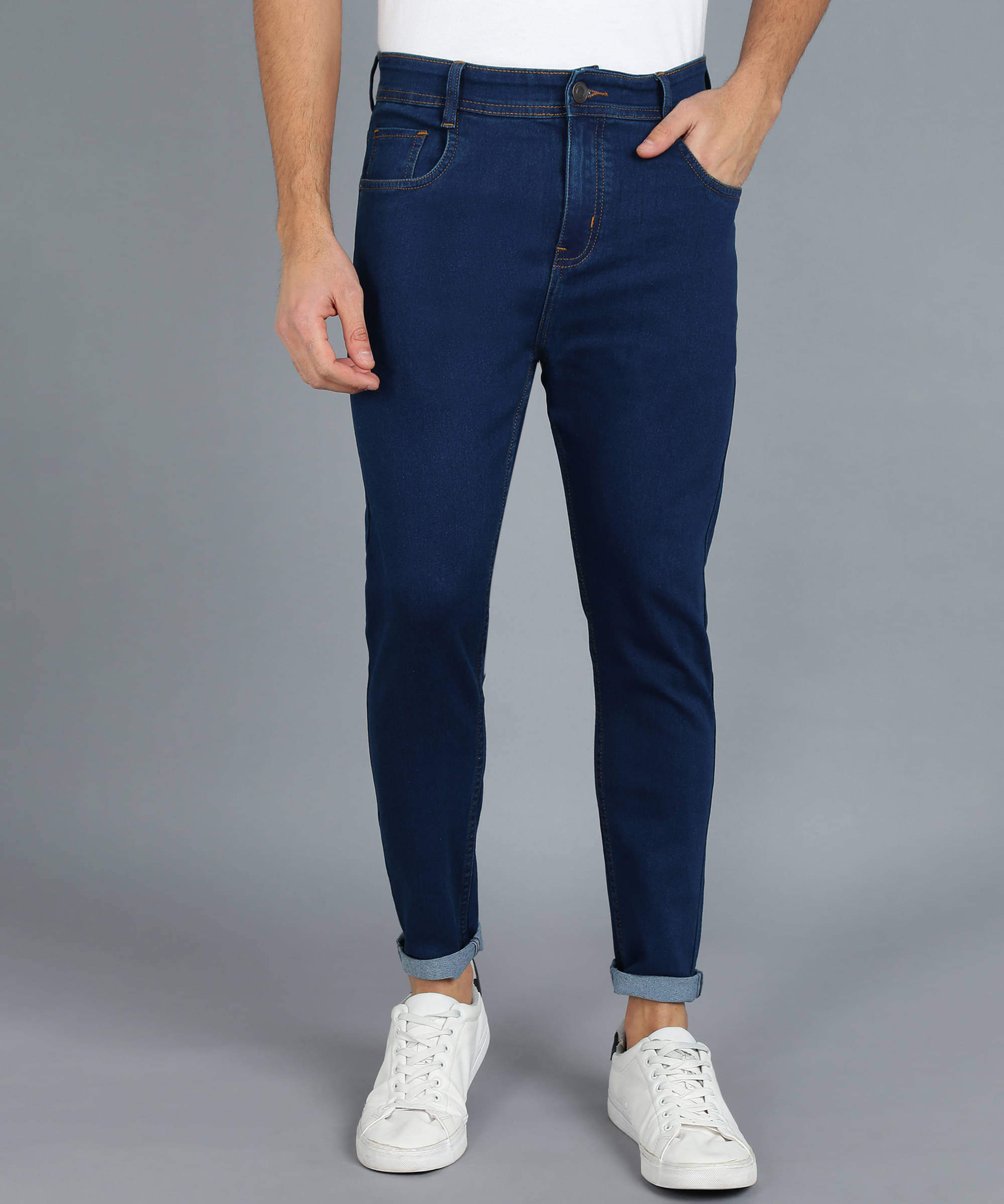 Urbano Fashion - Navy Blue Denim Slim Fit Men's Jeans ( Pack of 1 ) Urbano Fashion - Navy Blue Denim Slim Fit Men's Jeans ( Pack of 1 )