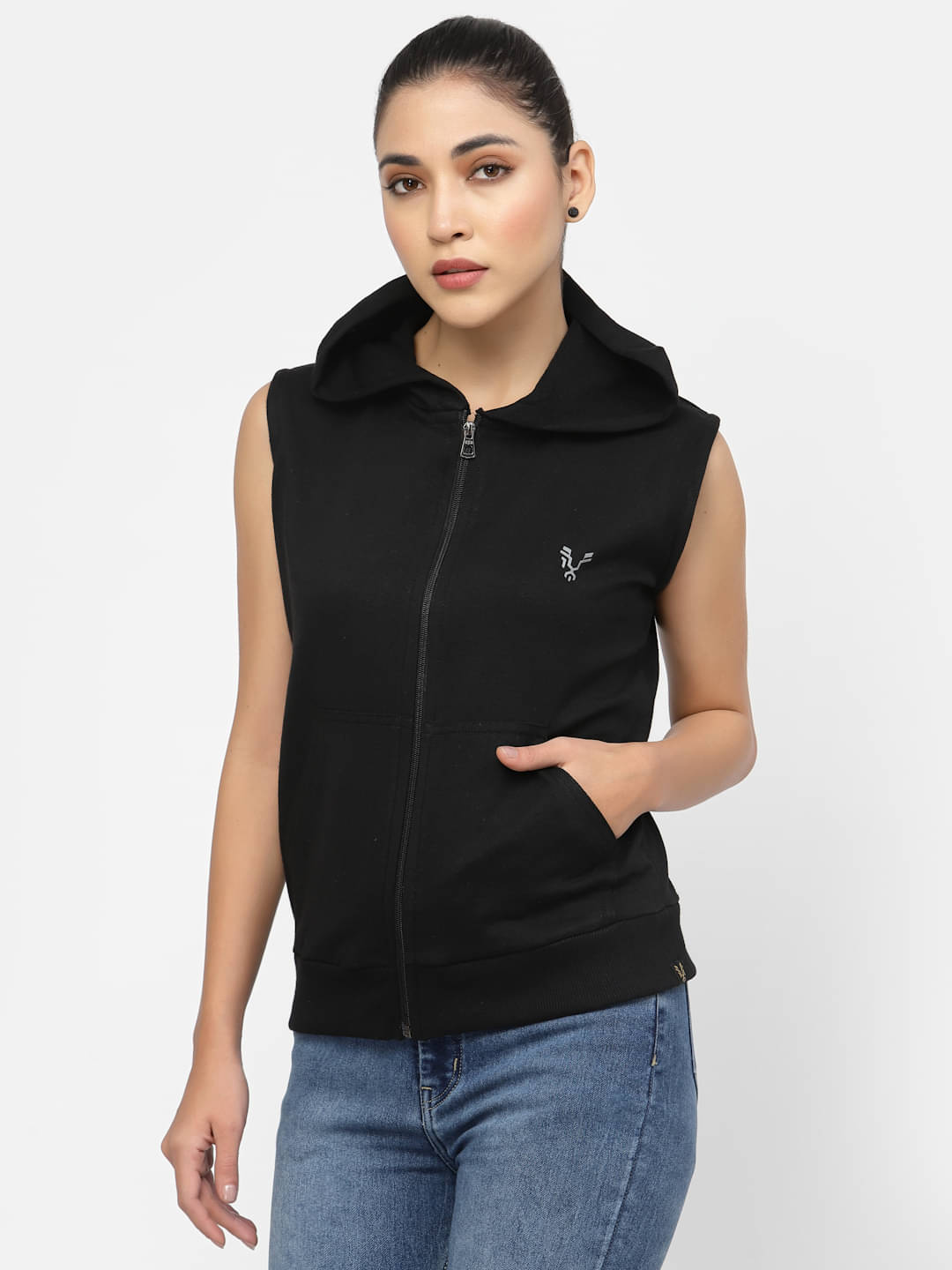 Uzarus - Cotton Blend Black Hooded Jackets Pack of 1 Uzarus - Cotton Blend Black Hooded Jackets Pack of 1