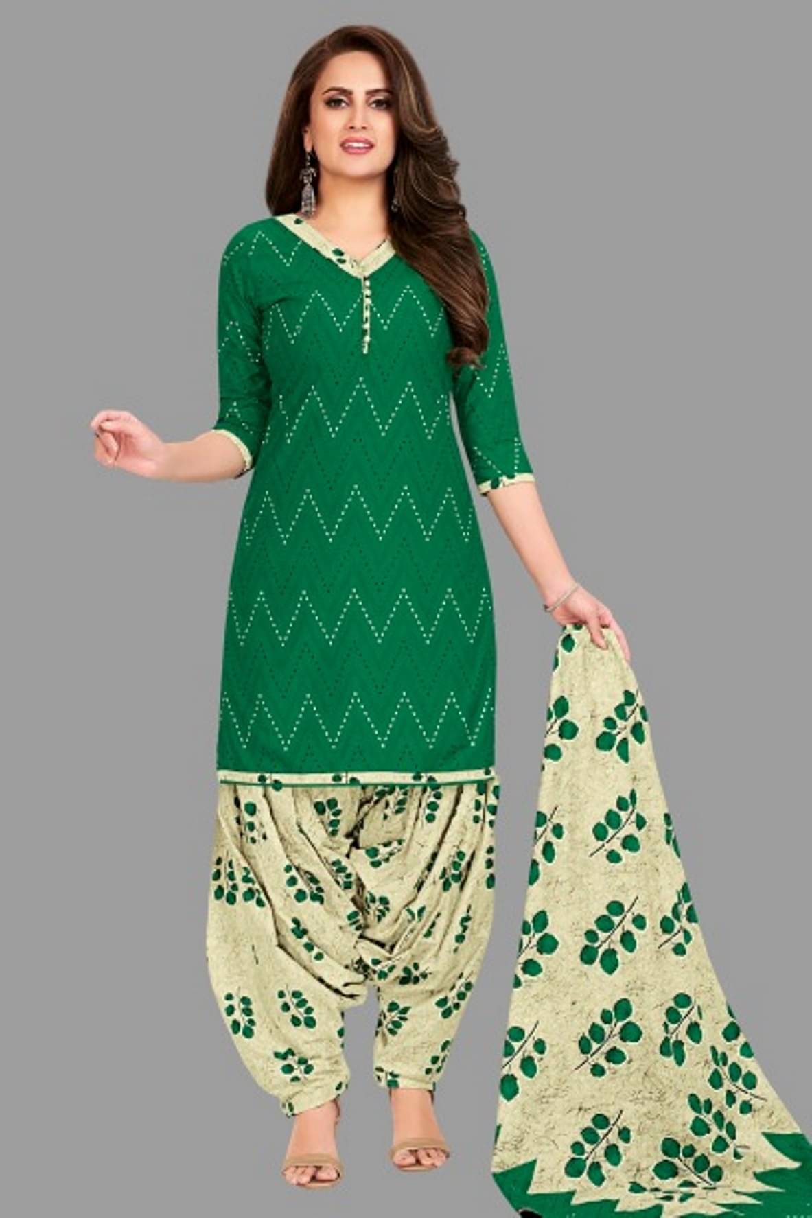 shree jeenmata collection - Green Straight Cotton Women's Stitched Salwar Suit ( Pack of 1 ) shree jeenmata collection - Green Straight Cotton Women's Stitched Salwar Suit ( Pack of 1 )