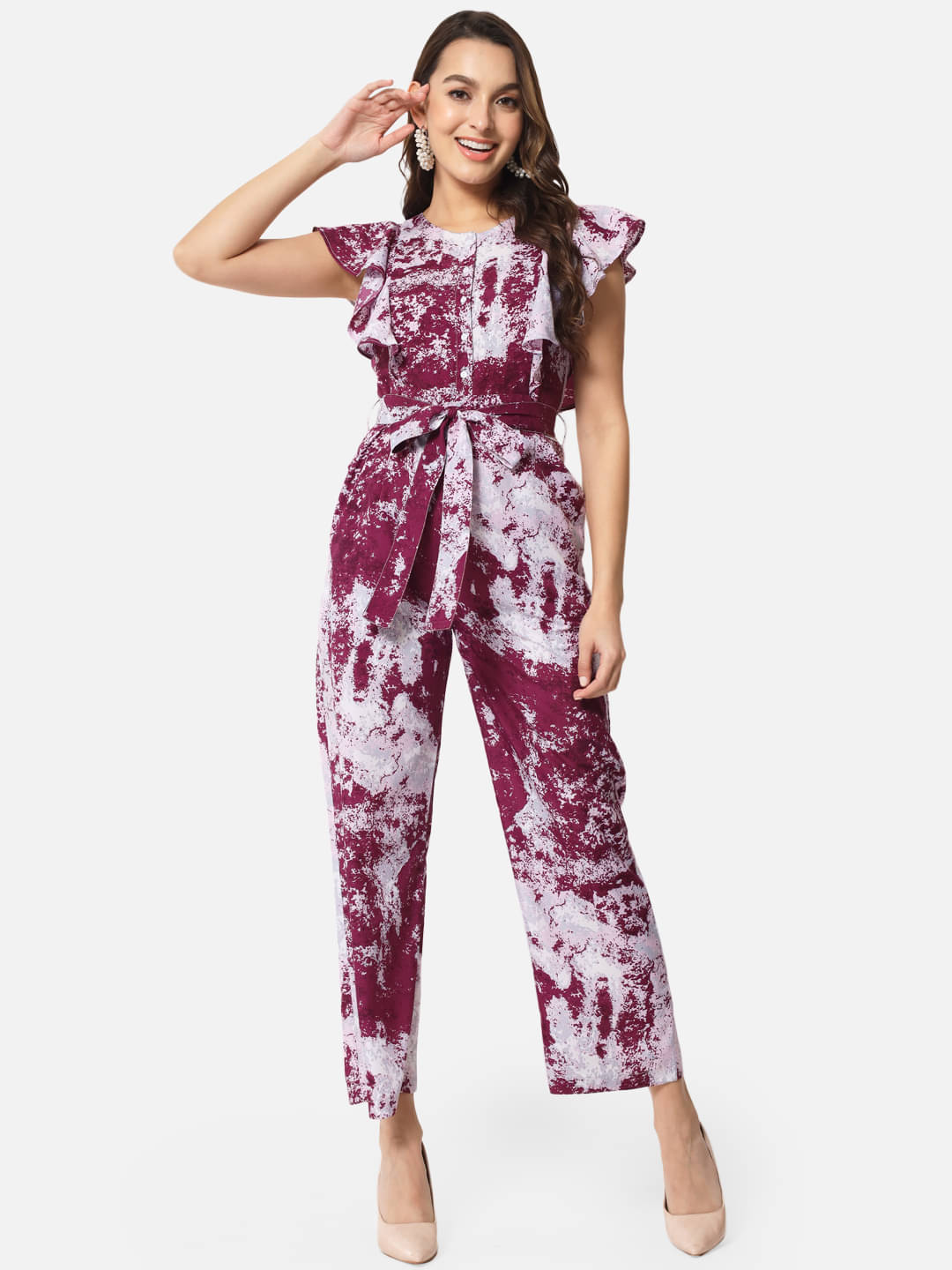 ALL WAYS YOU - Multicolor Polyester Regular Fit Women's Jumpsuit ( Pack of 1 ) ALL WAYS YOU - Multicolor Polyester Regular Fit Women's Jumpsuit ( Pack of 1 )