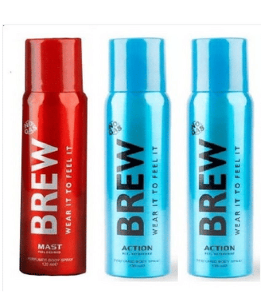 Brew - BREW 1 MAST & 1 ACTION NO GAS DEODORANT Deodorant Spray for Men,Women 360 ml ( Pack of 3 ) Brew - BREW 1 MAST & 1 ACTION NO GAS DEODORANT Deodorant Spray for Men,Women 360 ml ( Pack of 3 )