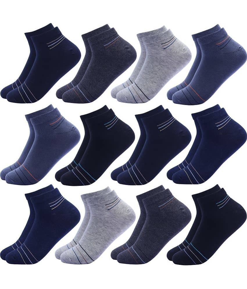 Broen - Cotton Men's Striped Multicolor Low Cut Socks ( Pack of 12 ) - Socks | Buy online on ZillyBuy