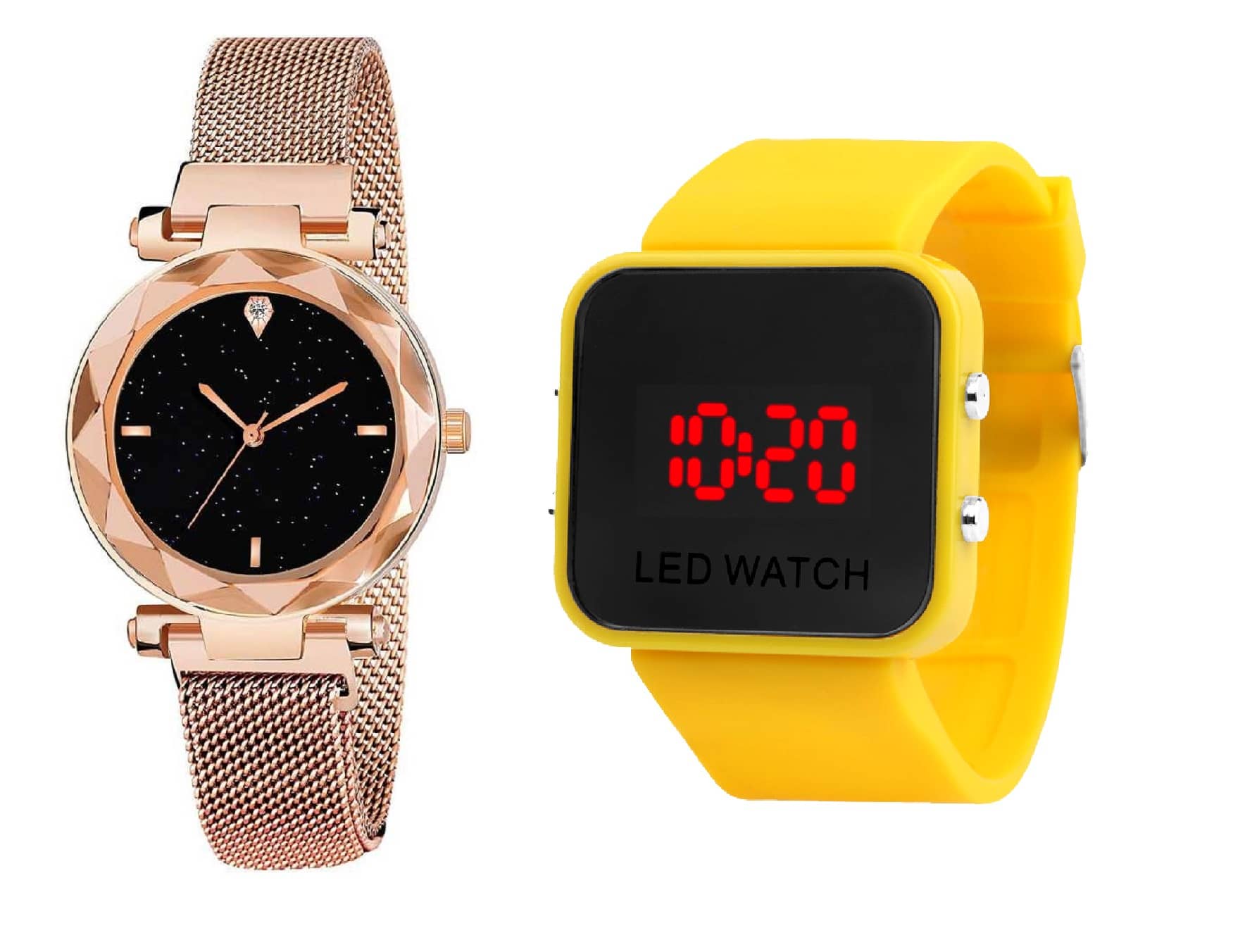 Cosmic - Black Dial Analog-Digital Girls Watch ( Pack Of 2 )