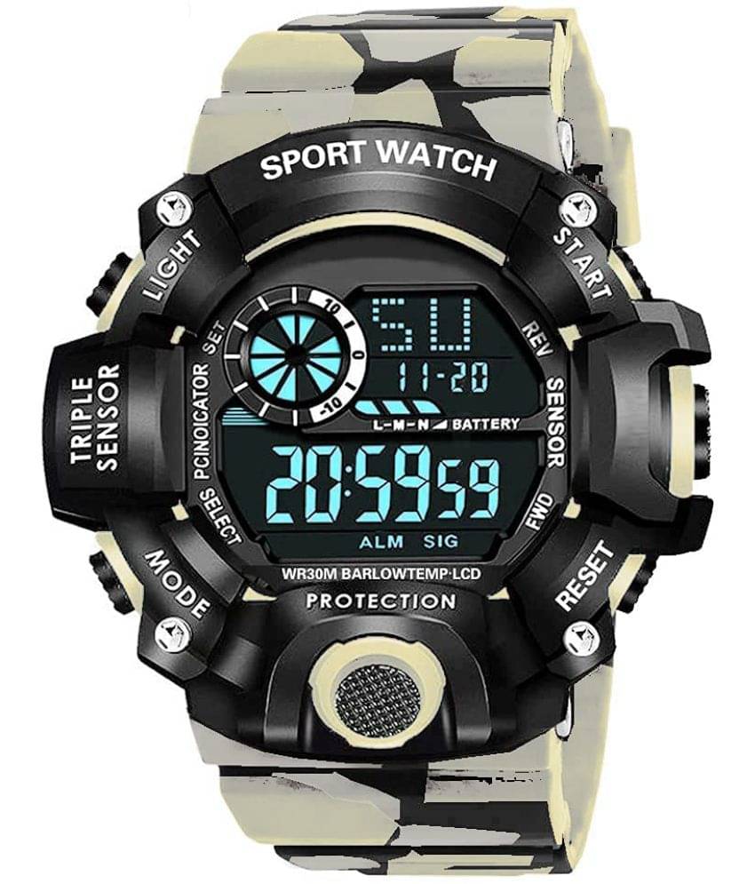     			DECLASSE - White Resin Digital Men's Watch